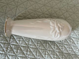 Cream porcelain vase with floral relief - thumbnail 1 of 2
