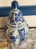 Blue and White Delftware Jar with Lid - thumbnail 3 of 5