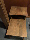 Two-tier wooden tables with turned legs - thumbnail 1 of 2