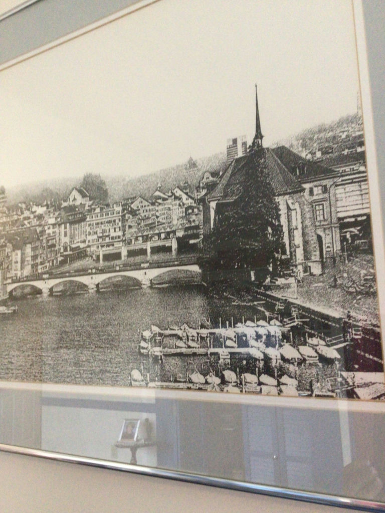 Framed black-and-white cityscape print - image 4 of 4