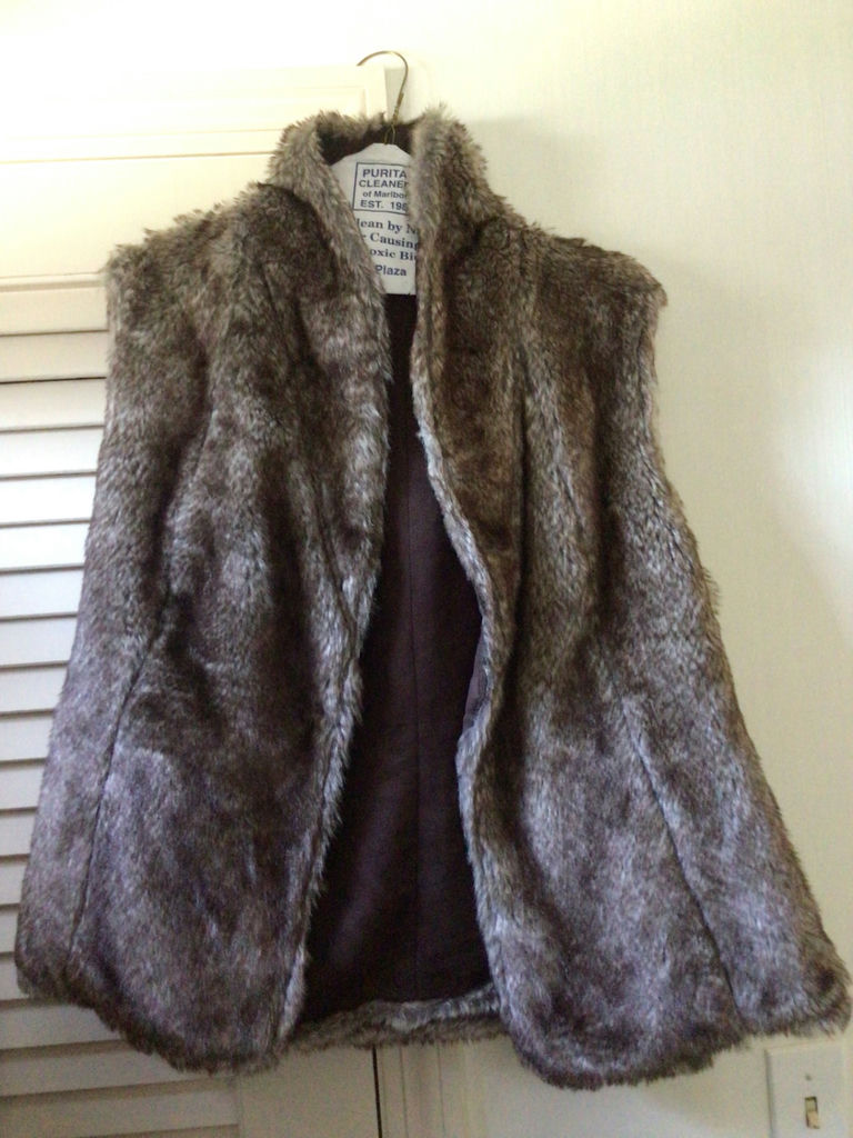 Dark brown fur coat - image 1 of 2