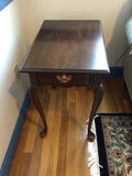 Dark Wood Side Table with Drawer - thumbnail 1 of 3