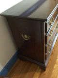 Dark wooden dresser with brass handles - thumbnail 3 of 4