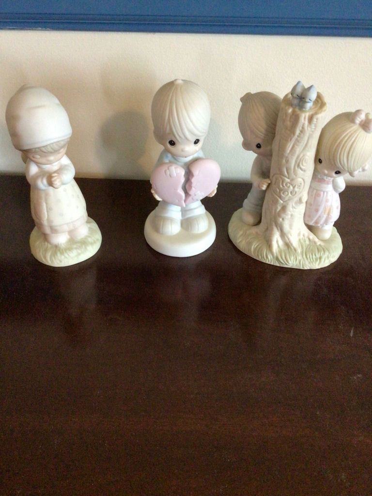 Precious Moments Pastel ceramic children's figurine set - image 1 of 5