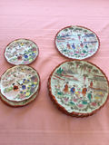 Decorative Japanese porcelain plates with scenic transfers - thumbnail 1 of 4
