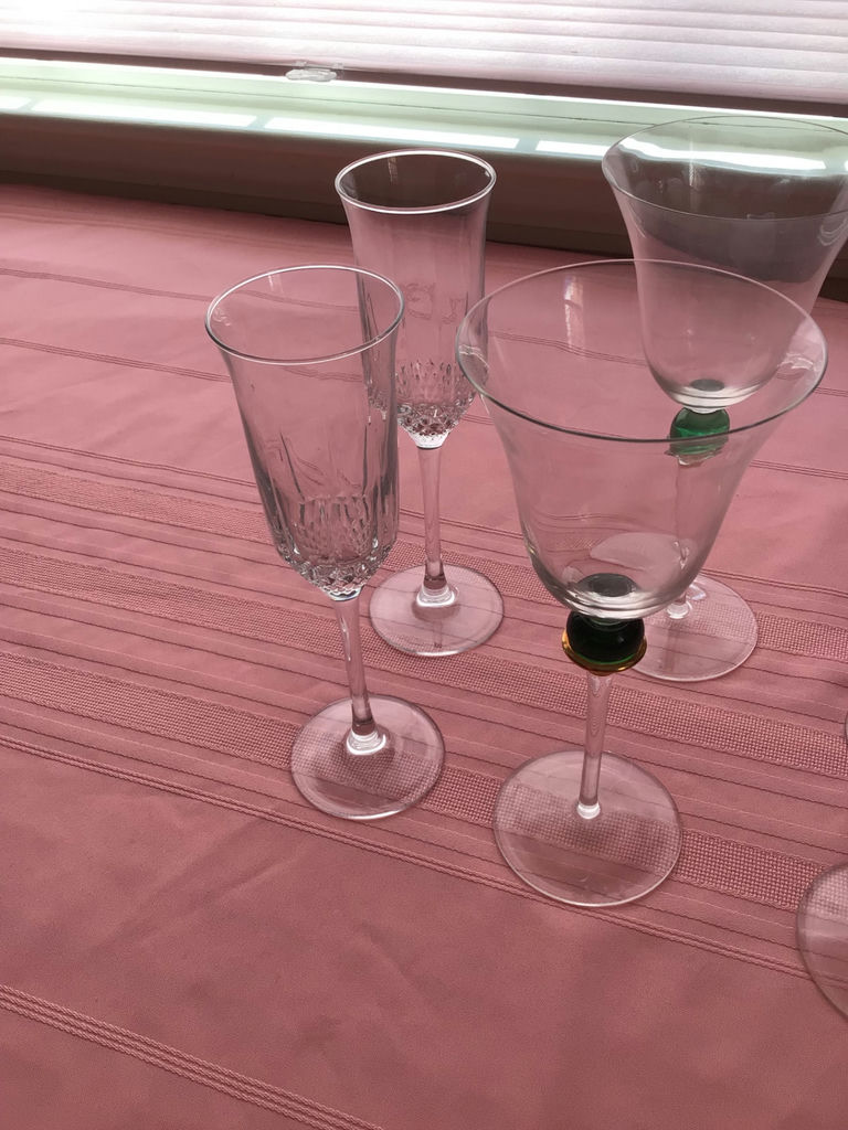 Assorted Clear Glass Stemware (Champagne Flutes and Wine Goblets) - image 3 of 3
