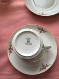 Floral porcelain teacups and saucers set - thumbnail 3 of 3