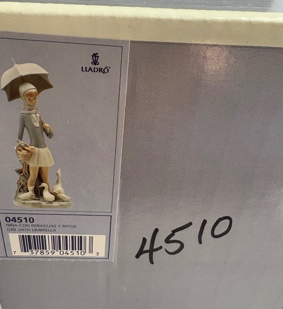 Lladro “Girl with Umbrella and Geese” # 4510 - image 8 of 8