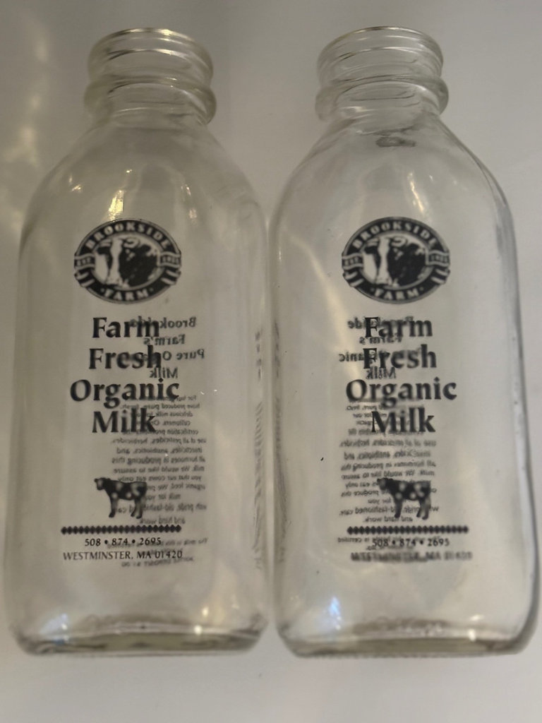 Vintage Farmhouse Milk Bottles and Anchor Hocking Hill Storage Jar - image 3 of 10