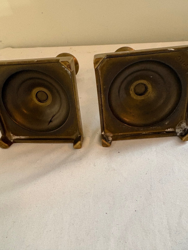 8 Vintage Brass Candlestick Holders  - image 9 of 12