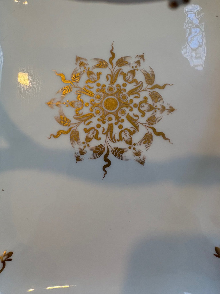  Golden Anniversary Limoges Gilded Rose Stand and More - image 8 of 12