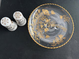 Golden Anniversary Limoges Gilded Rose Stand and More - thumbnail 10 of 12