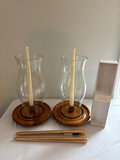 Vintage Dansk Teak Candle Holder Centerpieces - thumbnail 1 of 3
