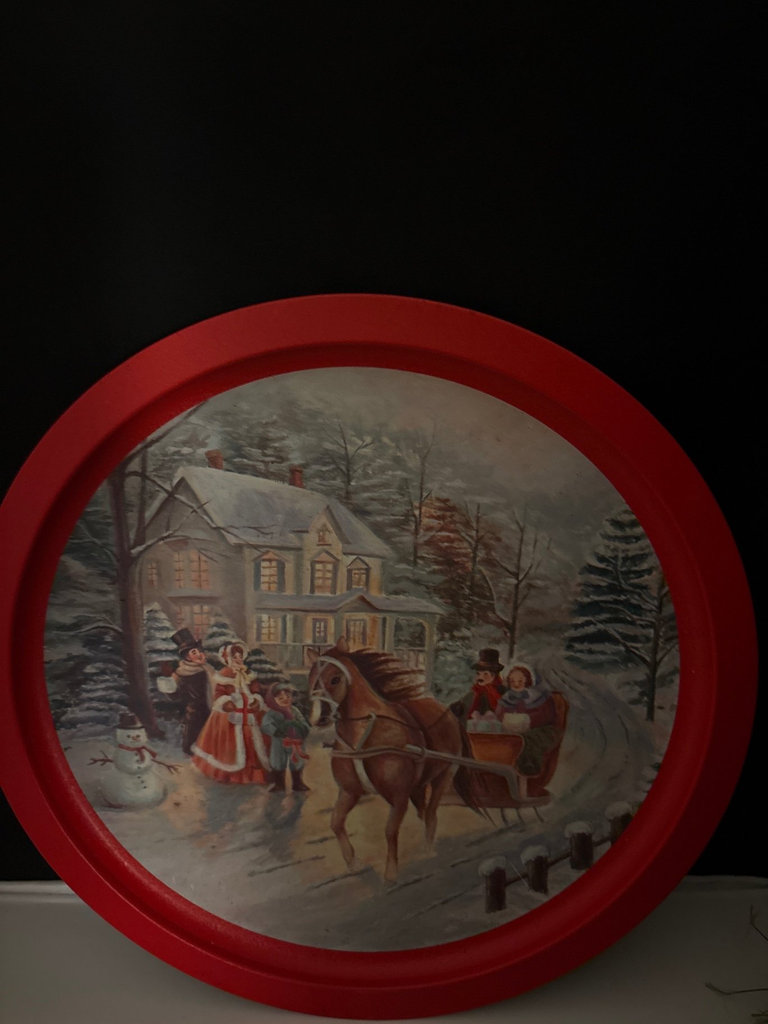 Retro Coca Cola Santa Tray + Vintage Christmas Decor - image 4 of 13