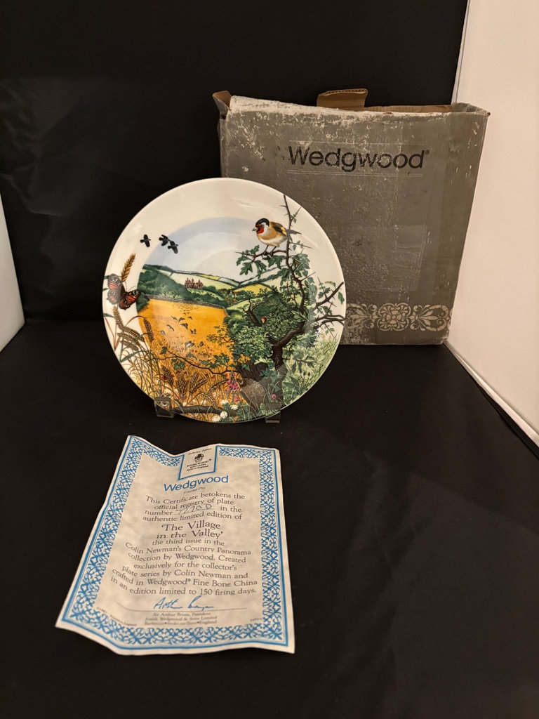 Wedgwood China Collector’s Plate, “The Village in the Valley” - image 1 of 4