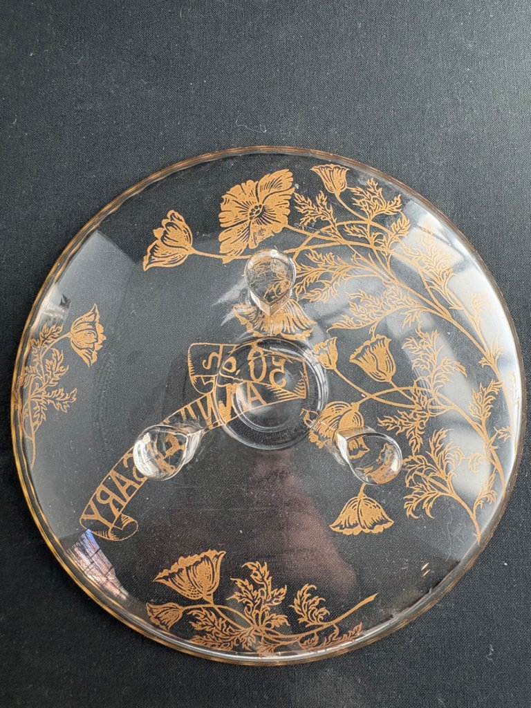  Golden Anniversary Limoges Gilded Rose Stand and More - image 11 of 12