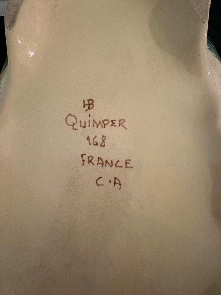 HB Quimper Faience Hand Painted Pottery  - image 4 of 6