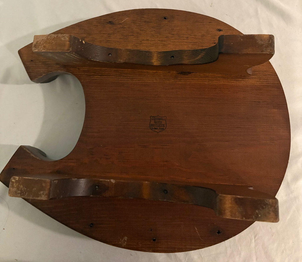 Mid Century Horseshoe Foot Stool by Cornwall Wood Products , Maine  - image 5 of 7
