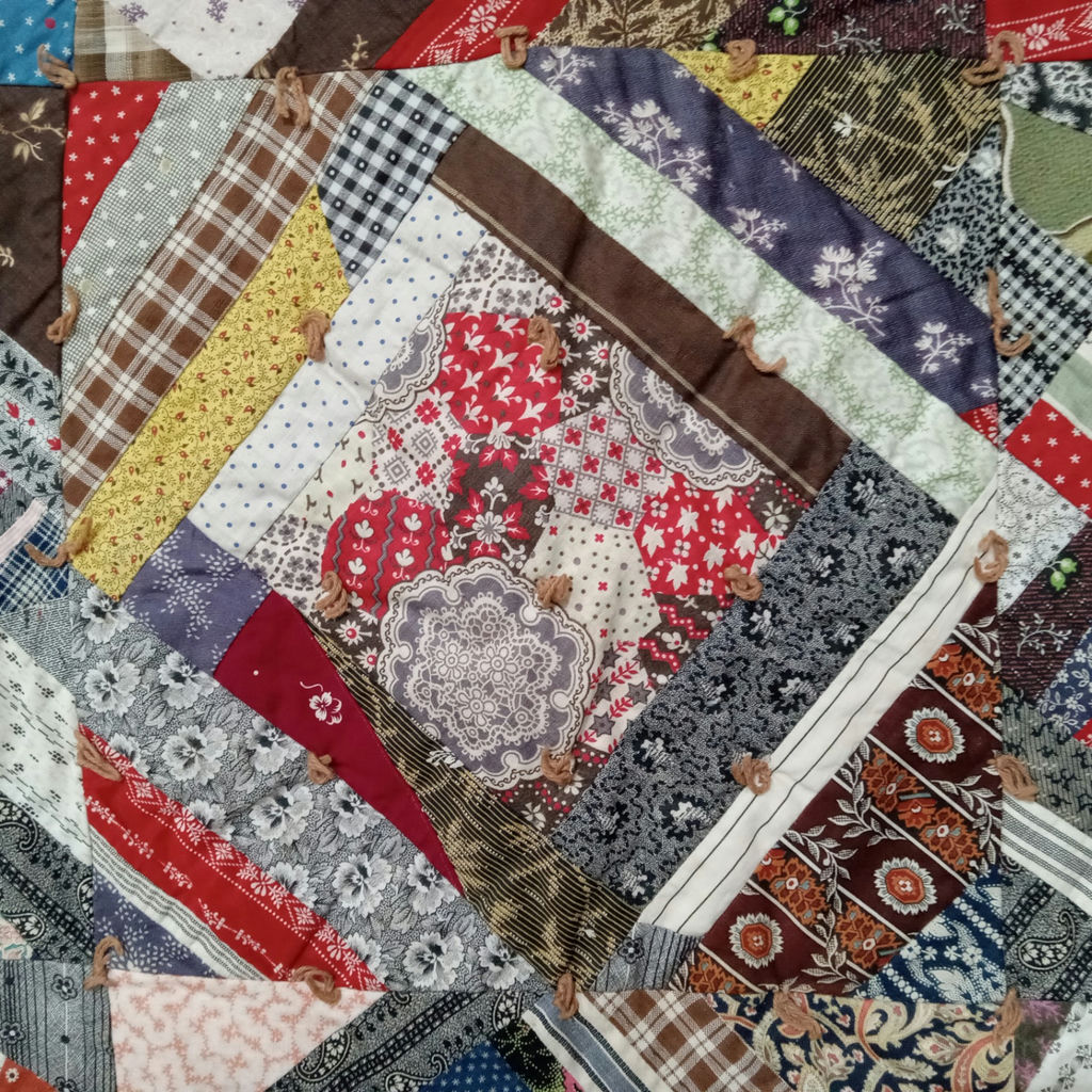 Vintage Handmade Crazy Quilt - image 3 of 6