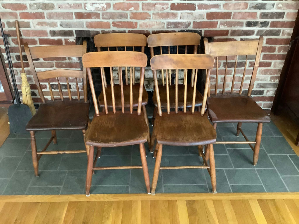 Antique Wood Side Chairs - image 1 of 9