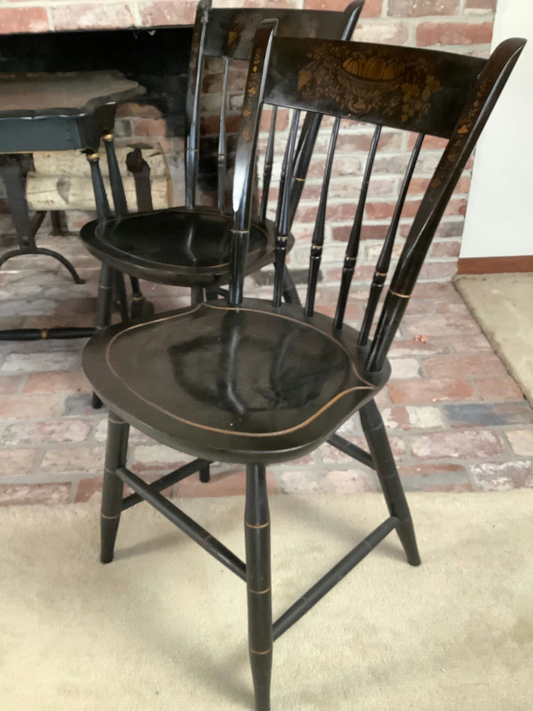 Antique Black Wood Furniture - image 3 of 7