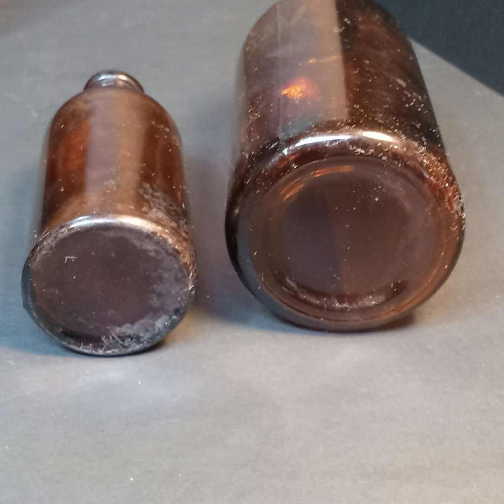 Antique Amber Glass Bottles - image 7 of 15