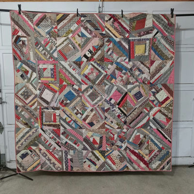 Vintage Handmade Crazy Quilt - Image 1 of 6