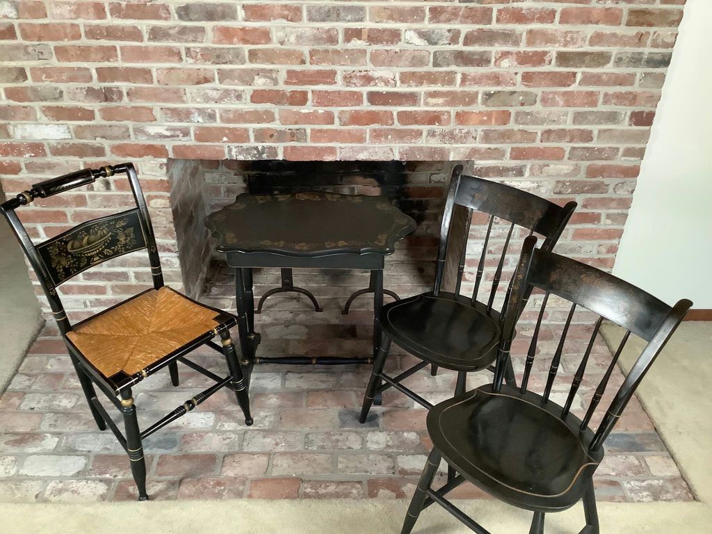 Antique Black Wood Furniture - image 1 of 7
