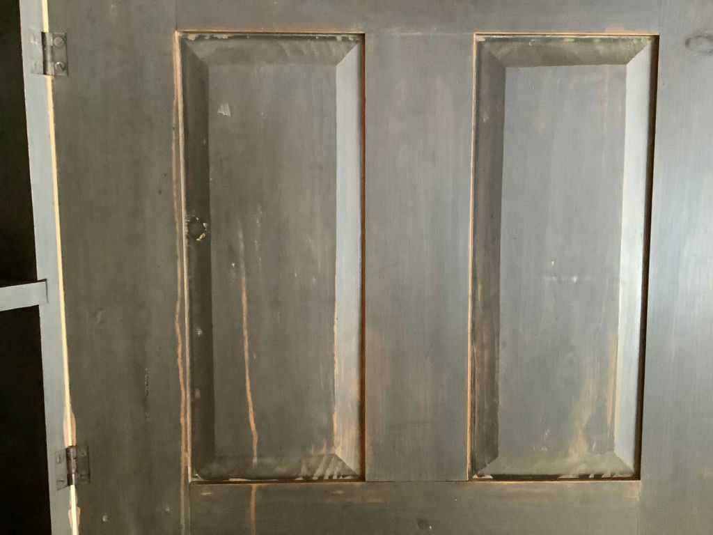 Antique Grain Painted Wall Cupboard - image 4 of 4