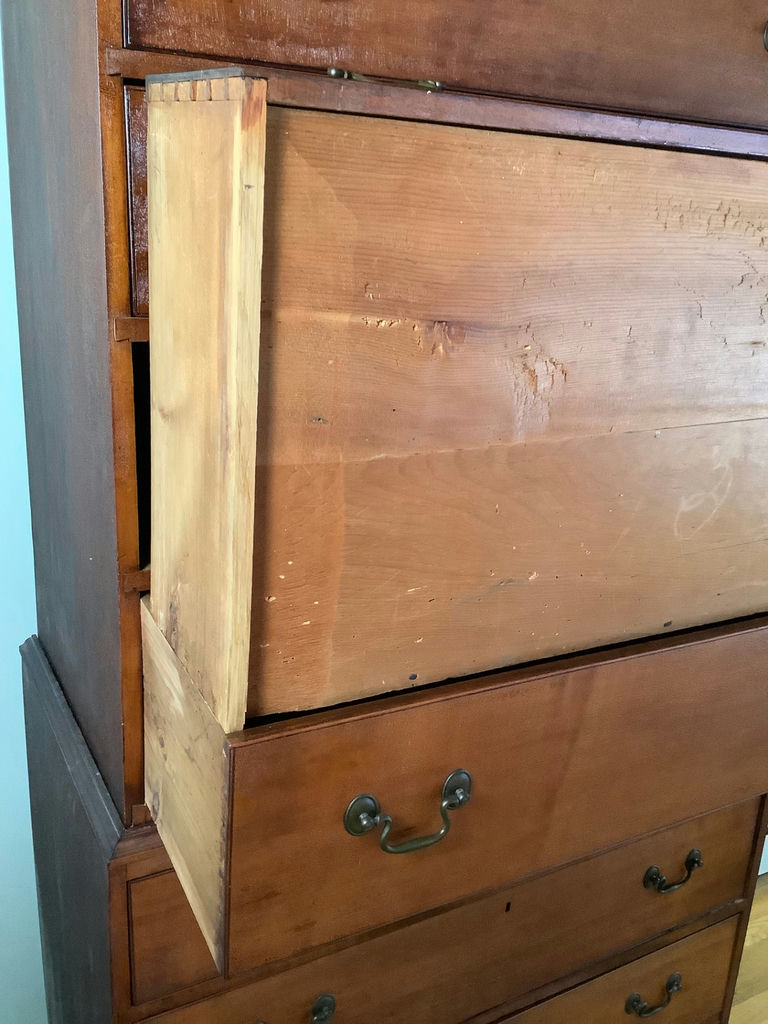 Antique Chippenale Maple Chest-on-Chest - image 7 of 12