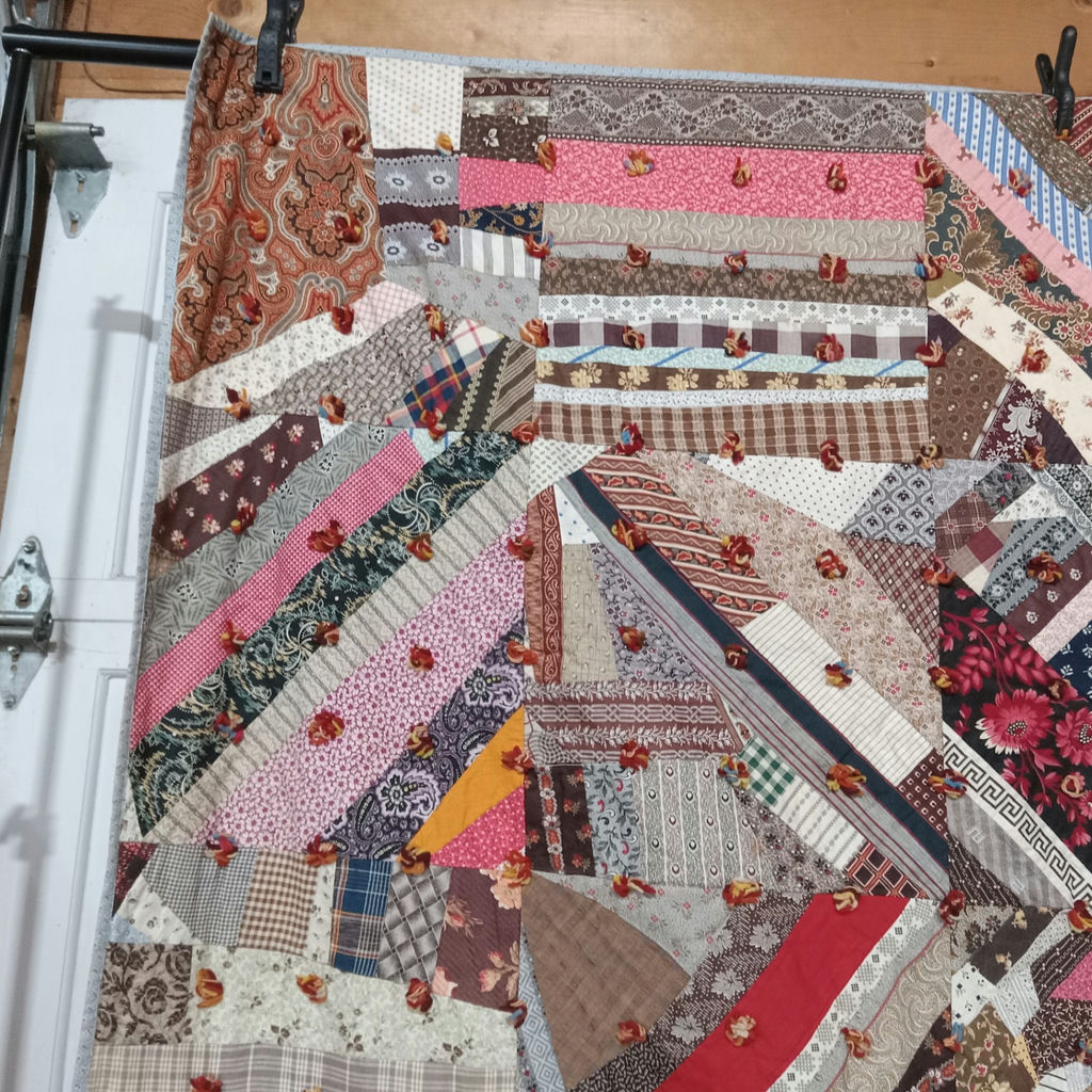Vintage Handmade Crazy Quilt - image 2 of 7