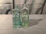 Antique Aqua Glass Bottles - thumbnail 8 of 9