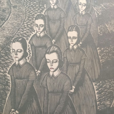 Jane Eyre & Wuthering Heights / Engravings by Fritz Eichenberg - Image 1 of 12