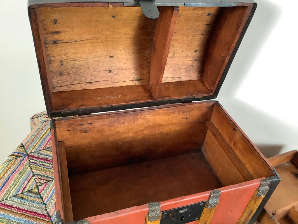 Antique Kirk-Latty Toy Steamer Trunk - image 7 of 7