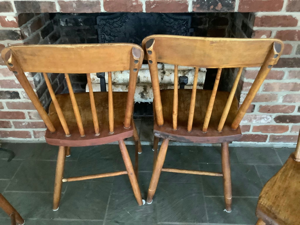Antique Wood Side Chairs - image 8 of 9