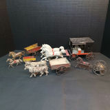 Antique Metal Wagon Toys - thumbnail 1 of 16