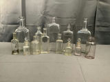 Antique Clear Glass Bottles - thumbnail 1 of 13