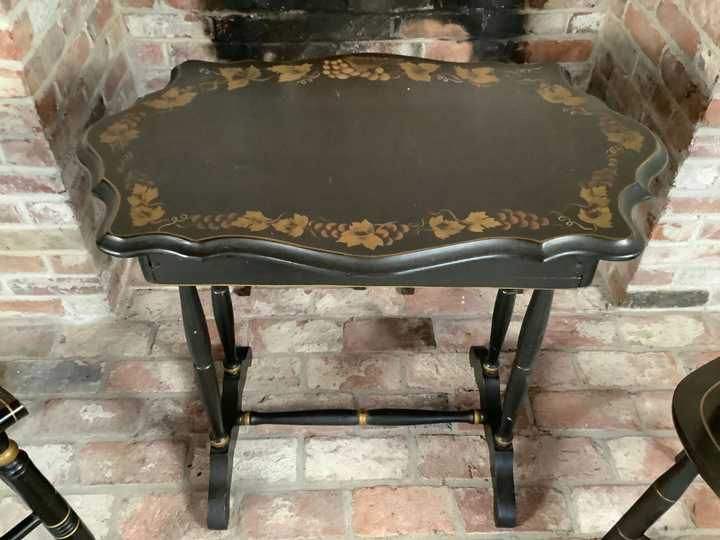 Antique Black Wood Furniture - image 5 of 7