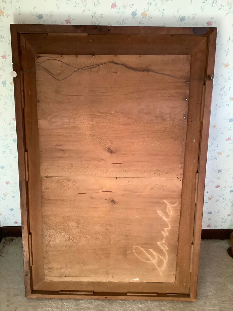 Antique Empire Mahogany Ogee Mirror - image 3 of 3
