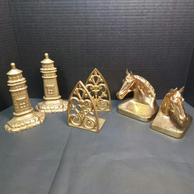 Vintage Brass & Metal Bookends - Image 1 of 14