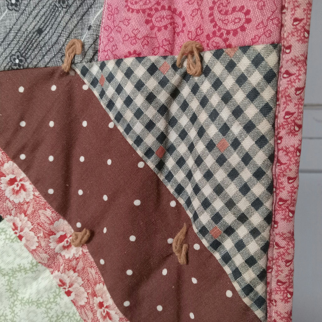 Vintage Handmade Crazy Quilt - image 4 of 6
