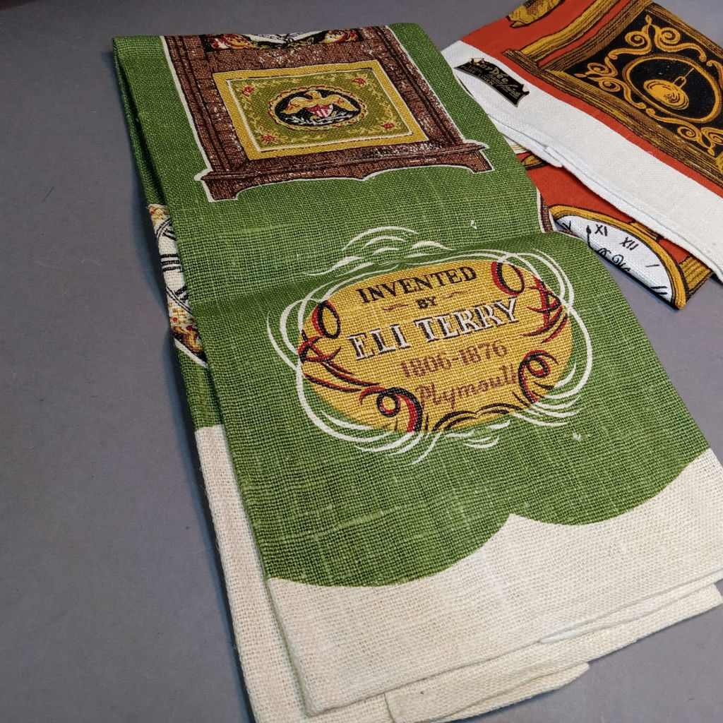 Vintage Linen Tea Towels & Clocks - image 3 of 21