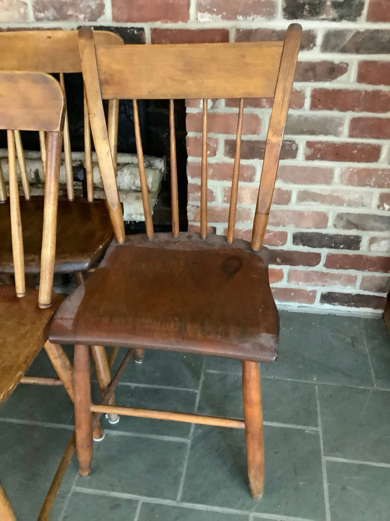 Antique Wood Side Chairs - image 2 of 9