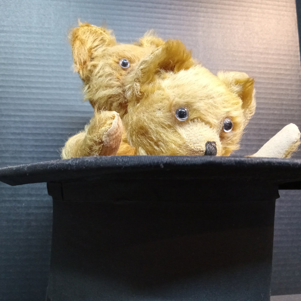 Vintage Mohair Teddy Bears & Top Hat - image 1 of 20