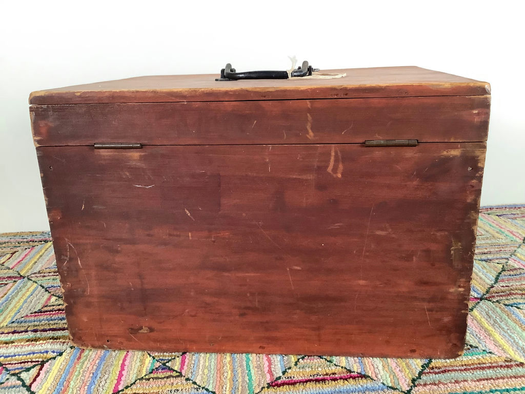 Antique Wood Storage Box - image 4 of 5