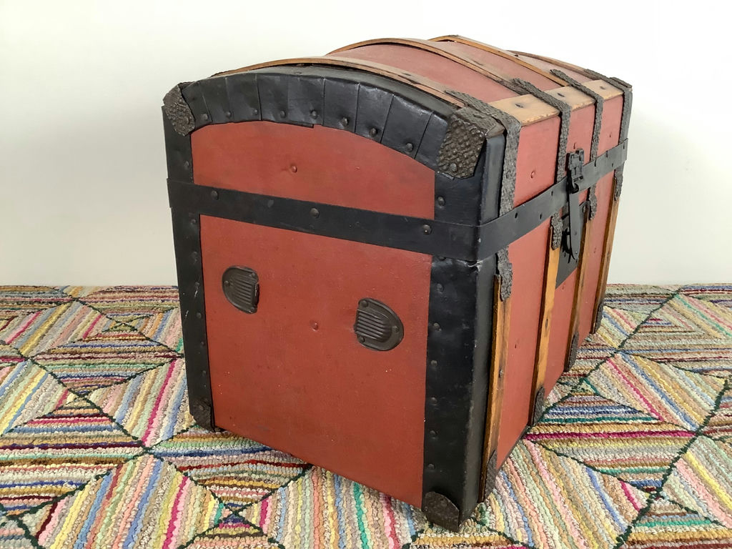 Antique Kirk-Latty Toy Steamer Trunk - image 2 of 7