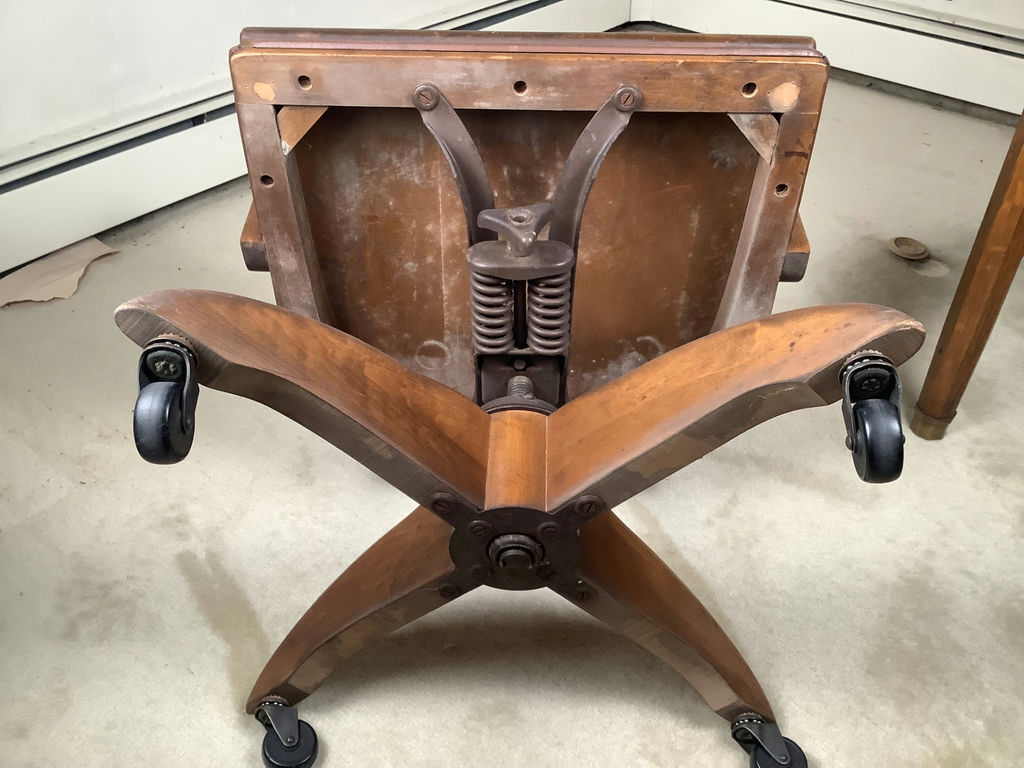 Antique Globe-Wernicke Oak Desk & Chair - image 9 of 11