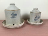 Antique Stoneware Chicken Feeders - thumbnail 1 of 5