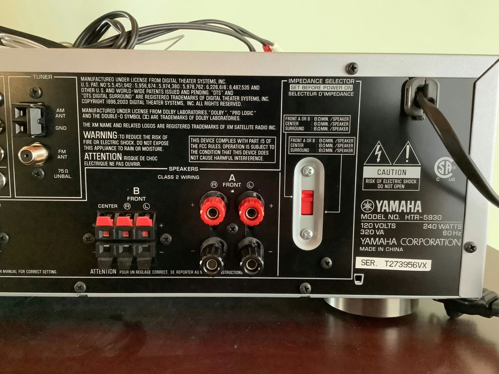 Yamaha HTR-5930 Natural Sound AV Receiver - image 7 of 7