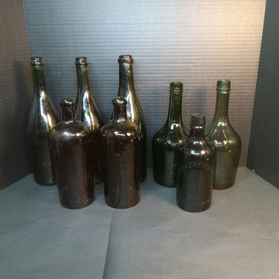 Antique Green Glass Bottles - Image 1 of 15